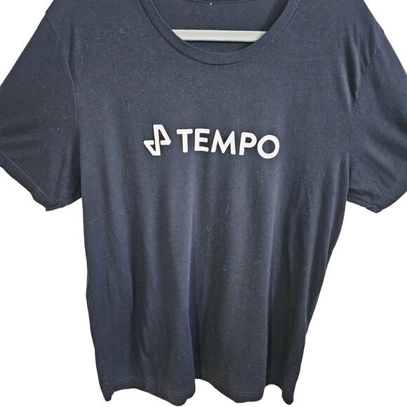Tempo Logo Tee Shirt Men's Size XL Black The Motive Training Tee Workout Gym Bro - Picture 3 of 5